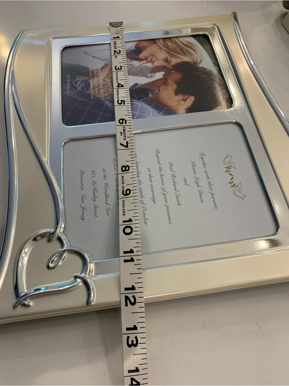 Lenox Forevermore Double Frame 5” x 7” Silver Plated Double Hearts NEW